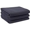 VIVOTE Strofinacci Cucina Microfibra,Asciugamani da Cucina di Alta qualità,Super Morbido e Assorbente,Canovacci Cucina,Premium Stracci Cucina,Panni da Cucina,3 Pezzi, 40 cm x 56 cm(Nero)