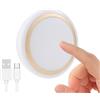 RTSU Luce Tattile Ricaricabile con Timer, Luce Notturna LED Bambini, Lampada da Notte per Allattamento, Wireless Luci Armadio, Luce Adesiva a Batteria Ricaricabile, Dimmerabile, Luminosità Memoria
