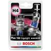 Bosch Lampadine Alogene H4 Plus 150 Gigalight, 12 V 60/55 W, con il 150% di Luce in più - Attacco P43t - Confezione da 2 Lampadine