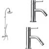 PAINI RUBINETTERIE Paini colonna doccia termostatica tonda, miscelatore lavabo e bidet