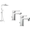 PAINI RUBINETTERIE Paini colonna doccia termostatica quadra, miscelatore lavabo e bidet