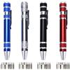 Hyxodjy 4 Pezzi Cacciavite Tascabile Cacciavite a Penna Kit Serraggio Cacciaviti 8 in 1 Cacciavite di Precisione Magnetici Multiuso Cacciavite Portatile per Orologio Occhiali Smartphone Tablet Elettronica
