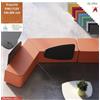 Elleci Office MANTRA Schienale triangolare per Pouf attesa rivestimenti TESSUTO KING FLEX class 1 IM