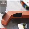 Elleci Office MANTRA schienale triangolare per pouf attesa rivestimento tessuto MINI class 1 IM