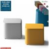 Elleci Office MANTRA pouf quadrato attesa rivestimento pura Lana vergine Class 1IM