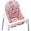 ZARPMA Copri seggiolone cotone per Ikea Antilop , imbottitura in cotone , motivo foresta pieghevole per seggiolone cuscino per sedia per bambini (foresta rosa))