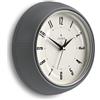 Jones Clocks® Ketchup Orologio a parete | Orologio retrò rotondo da diner | 25cm | Grigio | Ideale per cucina, soggiorno, ufficio o camera da letto | Numeri facili da leggere
