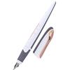 Online Penna stilografica per calligrafia AIR bianco oro rosa, pennino per calligrafia da 0,8 mm, cartuccia d'inchiostro standard o convertitore, forma triangolare, per una scrittura fine e liscia,