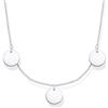 THOMAS SABO Collana da donna a tre monete, in argento Sterling 925, KE1959-001-21-L45v, 38-45 cm, Argento sterling, Non Applicabile