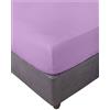 Miracle Home. Lenzuolo con Angoli Elasticizzati, Morbido e Confortevole, 50% Cotone 50% Poliestere, Malva. 150 x 200 x 30