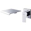 PHASAT Rubinetto Muro Bagno Lavabo Ugello Extra Largo Miscelatore Cascata Parete Acqua Fredda e Calda Rubinetti Monocomando per Lavello Ottone PTBC02E