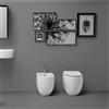 KERASAN Sanitari filo muro Kerasan Flo 48 vaso bidet coprivaso slim rallentato