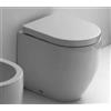 KERASAN Vaso filo muro Kerasan Flo 48 completo di coprivaso avvolgente