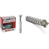 Fischer Tasselli Acciaio Ta M 6 S/10 Y Con Vite Testa Esagonale, 71252 & D-Sdx Punta Trapano 8 Mm Cilindrica A Quattro Taglienti, Per Muro Calcestruzzo E Pietra, Placca Al Carburo Di Tungsteno