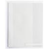 Durable 251002 - Cartellina ad aghi Clear View, copertina trasparente e retro colorato, pressino fermafogli, f.to A4+, bianco, conf. da 25 pezzi
