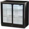 Ristoattrezzature Modello: 103190022532213,Retrobanco per bibite statico con agitatore e 2 porte scorrevoli 175 lt 90x50x90h cm