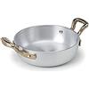 Baldassare Agnelli Pentole Agnelli ALMA11010 Tegamino a Servire con 2 Maniglie in ottone, Alluminio Professionale 3 mm, 10 cm
