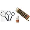 Le Craion - Kit Matite Pulizia Monete 4 pz. Fina, Grossa, Scalpello, spazzola + b72 + Lenti