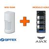 Ajax Optex sensore infrarosso esterno antimascheramento 180 gradi WXI-RAM + Modulo 38184 - 10306