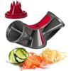 Westmark Affettaverdure a spirale manuale, con 3 inserti e pressino, acciaio inox/plastica, Triolo, antracite/rosso, 11652260