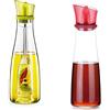 Tescoma 642762 Vitamino Oliera Con Infusore, Vetro, Verde, 500 Ml, 1 Pezzo & 642774 Vitamino Acetiera, Vetro, Rosso, 250 Ml, 1 Pezzo