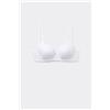 Tezenis Reggiseno Balconcino Leggermente Imbottito In Pizzo Riciclato Wien Donna Bianco