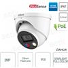 Dahua IPC-HDW3249H-AS-PV - Telecamera Dome IP IR30 da esterno Onvif PoE 2MP Starlight 2.8mm Active Deterrence Dahua