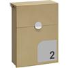 Arregui Tondo S E6725-SIL Cassetta Postale Indiviuale con Segnaletica di Numero, Personalizzabile, da Parete, Con Serratura Coperta, Iridium e Argento, Tamaño S (Correo DIN A5) - 30,5 x 23 x 10 cm