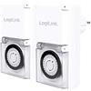 LogiLink ET0006, Timer meccanico , IP44, Outdoor, Bianco, Set da 2 pezzi