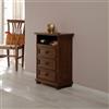 Comodino classico Opi, noce-anticato