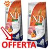 Farmina Dog N&D Pumpkin Puppy Medium Maxi Agnello, Zucca e Mirtilli - Offerta [PREZZO A CONFEZIONE] Quantità Minima 2, Sacco Da 12 Kg