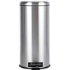 Amazon Basics Pattumiera Rotondo con pedale, in acciaio inox, 30 l, Satinato