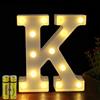 HONPHIER® - Lettere dell'alfabeto luminose con luci a LED, decorative, a batteria, per ricevimenti, feste, matrimoni, casa o bar (K)