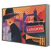 CCRETROILUMINADOS Quadro con cornice in legno laccato bianco illuminato con led serie Pop Art: London