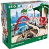 BRIO 33512 Set Ferrovia con Scambio, World Ferrovie, età Raccomandata 3+ & 33402 Set Binari, Pacchetto Espansione di Binari, 16 Pezzi, età Raccomandata 3+