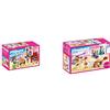 Playmobil Dollhouse 70208 - Camera Da Letto Con Angolo Per Cucito, Con Effetti Luminosi, Dai 4 Anni & Dollhouse 70206 - Cucina, Dai 4 Anni