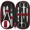 marQus Tagliaunghie Set Professionale - Kit da 7 Pezzi Made in Germany. Include Forbicine, Tronchesina robusta, strumenti di qualità ed Etui in Vera Pelle. Perfetto per viaggi e cura personale