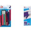 Prym Chalk Set Inchiostro Per Scrittura/Evidenziatura E Disegno Su Tessuti/Carta/Legno/Plastica, Plastica/Metallo, Multicolore & Righello Da Stiro 611937, Confezione Da 2