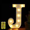 Honphier® - Lettere dell'alfabeto luminose con luci a LED, decorative, a batteria, per ricevimenti, feste, matrimoni, casa o bar (J)
