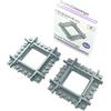 Trixbrix.eu 2x 90° versione corta - Binario per trenini modello HO - 16.5 mm - Set di binari per trenino modello