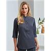 Premier Abbigliamento personalizzate. Casacca coreana donna effetto lino Button Up Premier - Premier personalizzate o neutre