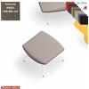 Elleci Office ONDA Pouf con base a 4 gambe verniciato bianco rivestimenti tessuto Angel class 1 IM