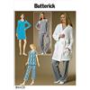 Butterick Cartamodello B6428 - Cartamodello per Vestaglia da Donna, Maniche Raglan e Pantaloni