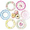 Talking Tables Set di 24 piatti di carta vintage con bordo smerlato, stoviglie usa e getta, ideali per compleanni o feste in giardino, tè pomeridiano, feste nascituro, matrimoni, multicolore
