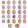 NBEADS, 54 perline europee in stile e colori misti, con diamanti sintetici, foro grande, in vetro, ciondoli per braccialetti snake