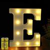 Honphier® - Lettere dell'alfabeto luminose con luci a LED, decorative, a batteria, per ricevimenti, feste, matrimoni, casa o bar (E)