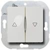 EHMANN 6661x0600 Rollo Comfort - Interruttore per persiane 24/7, programma giornaliero e settimanale, bianco puro (simile a RAL9010), piastra centrale 50x50