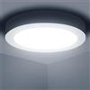 Aigostar Lampada da Soffitto LED Bagno, 12W Equivalente a 113W, alta luminosità, Plafoniera LED Soffitto 6500K Luce bianca fredda, Plafoniera dritta led per Soggiorno Sala da Pranzo, Ø17.4cm