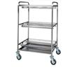 Carrello scolapiatti e bicchieri inox a 3 piani