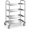 Carrello scolapiatti e bicchieri inox a 4 piani scolapiatti